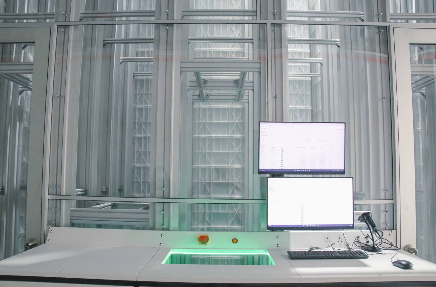 Matrix pick station and storage grid inside the Subang fulfilment centre