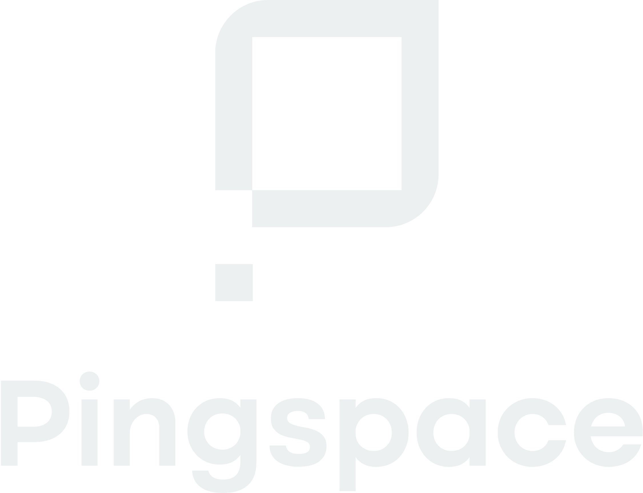 Pingspace vertical logo in Light Gray